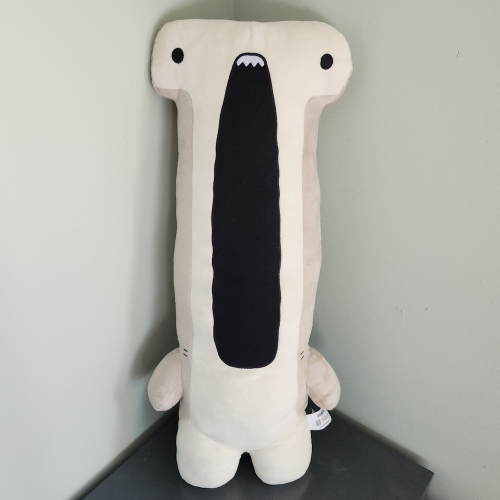 SAMEZU Clever Idiots HAMMER the Shark 24" Plush Pillow EUC No tags.